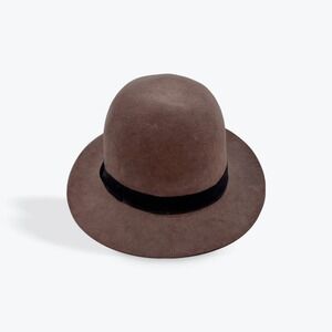 Christys' London Cloche Hat Brown Wool Felt Ribbon‎ Accent Downton Abbey Style